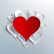 Valentines day Abstract paper hearts Love N9