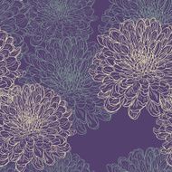 Seamless pattern with chrysanthemums N5