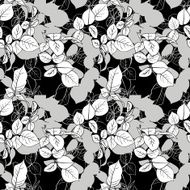 Floral seamless pattern with leaves N4