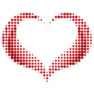 Dotted red heart N2