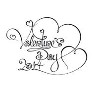 Caligraphic Text - Valentines Day 2014