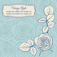 Floral card with roses N22