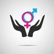 Male and female symbols icon