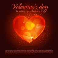 Vector triangle valentine love heart N18