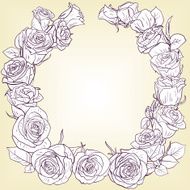 Floral frame with roses N8