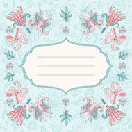 Beautiful floral holiday card