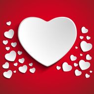 Valentine Day Heart on red Background N4