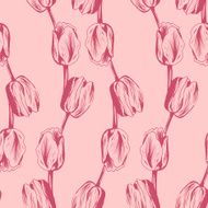 Seamless pattern with tulips N18