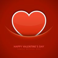 Heart shape from paper vector background Valentines day N2