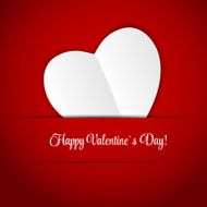 Happy Valentines Day card with heart Vector illustration N138