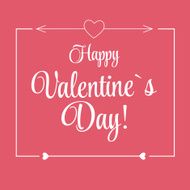 Vector St Valentine Day&#039;s Greeting Card in Retro Style Design N8