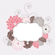 Floral card template N24