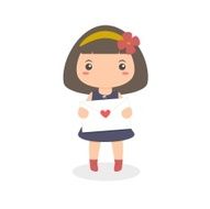 Girl Holding Love Letter N2