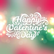 Happy Valentine&#039;s Day lettering Greeting Card with plenty place N2