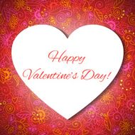Valentine&#039;s card with floral ornament N2