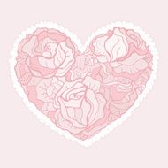 Heart of flowers roses N13