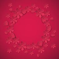red valentines background with many flowers