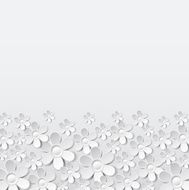 white valentines background with many flowers