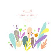 Decor with floral elements in vector N4