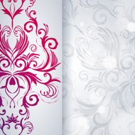 Abstract vector background with floral item N10