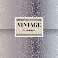 Vintage card with the stylized pomegranate against Silver