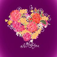 Valentine floral heart N2