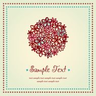 Romantic decorative floral greeting card