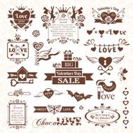 Set of Valentines Day design elements N11