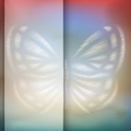 Butterfly on watercolor background