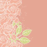Floral background with rose in pastel tones N4