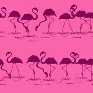 Seamless pattern of flamingos N3