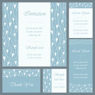 Wedding or invitation card set