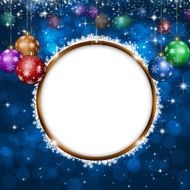 Blue Xmas Greeting Card