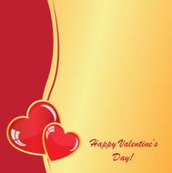 Valentine&#039;s background with two hearts N5