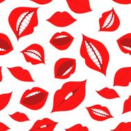 Female lips seamless pattern N2