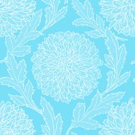 Chrysanthemums seamless pattern