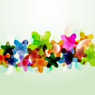 abstract colorful background flowers shapes