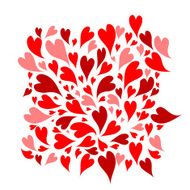 Red hearts background for your design N2