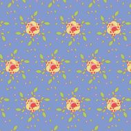 Seamless Flower Pattern Colorful Set N4