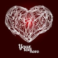 mechanical heart from wires - industrial surrealism