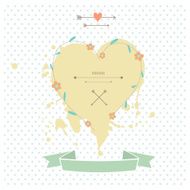 Happy valentines day and wedding card