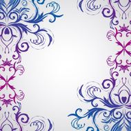 Abstract floral background with oriental flowers N12