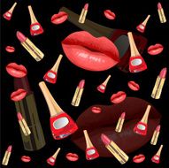 Lips Seamless Pattern N5