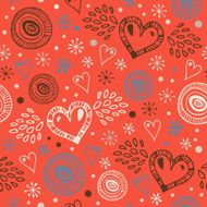 Abstract decorative seamless background with hearts