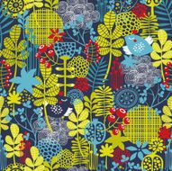 Seamless pattern with night nature