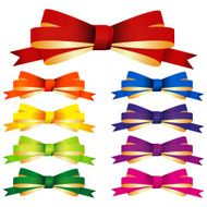 Bows collection isolated on white background