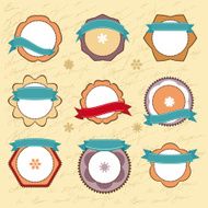 Vector set vintage labels background