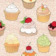 Pastry seamless retro pattern N2