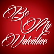 Creative calligraphy of text Be My Valentine