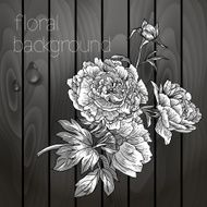 Beautiful flowers on a wooden texture N8